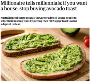 millennials getting mortgage - Avocado toast homeownership